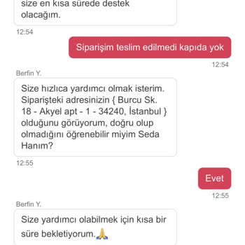 Yemeksepeti Mahalle Teslim Almadığım Ürünler Teslim Edildi Yazıyor