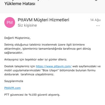 PttAVM PTT HGS Ödemesini Yapmıyor
