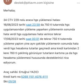 PttAVM PTT HGS Ödemesini Yapmıyor