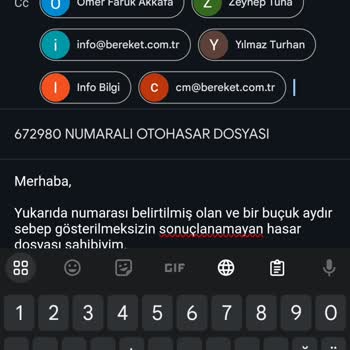 Bereket Sigorta Bir Buçuk Aydır Sebep Belirtilmeksizin Sonuçlanmayan Hasar Dosya.