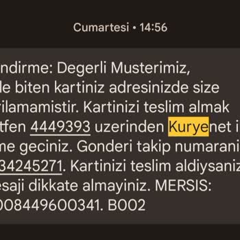 Kuryenet Kartımı Teslim Edemiyor