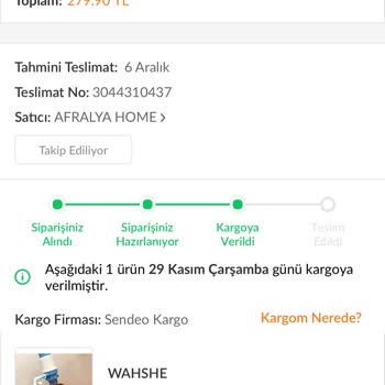 Sendeo Kargomun Teslim Edilmemesi