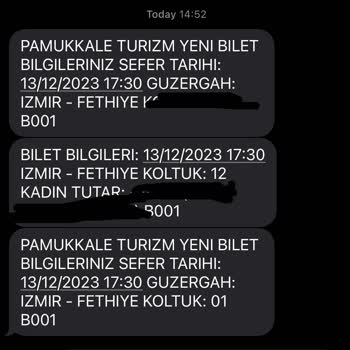 Pamukkale Turizm Otobüs Seferi İptali