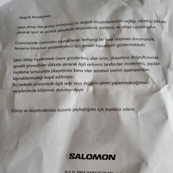 SPX Solmaya Karşı Salomon Çanta Mağduriyeti