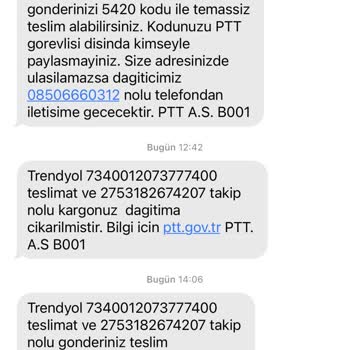 PTT Kargo Siparişi Adrese Teslim Etmemesi