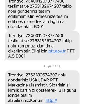 PTT Kargo Siparişi Adrese Teslim Etmemesi