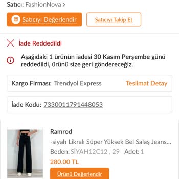 Trendyol Yanlış Gelen Ürünü İade Edilsin