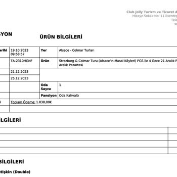 Jolly Tur - Haksız Değişiklik