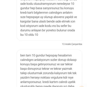 Hepsipay Hesap Giriş Ve İade Kodu Alamıyorum Yardımcı Olmuyorlar.