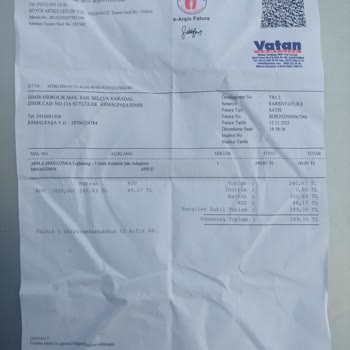 Vatan Bilgisayar Yanlış Uyumsuz Ürün