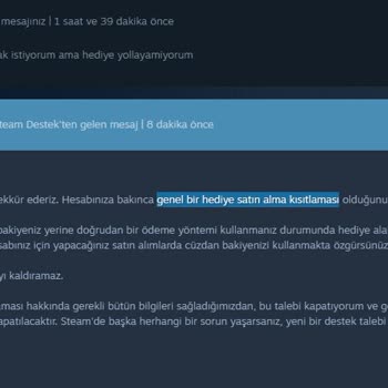 Steam Genel Bir Hediye Satın Alma Kısıtlaması