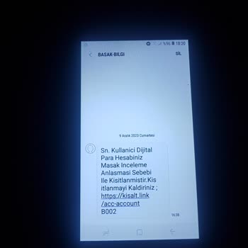 Binance Şüpheli Mesaj/ Gönderen Y. Ağırman