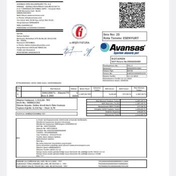 Avansas Ürün Teslimatı İlgisizlik