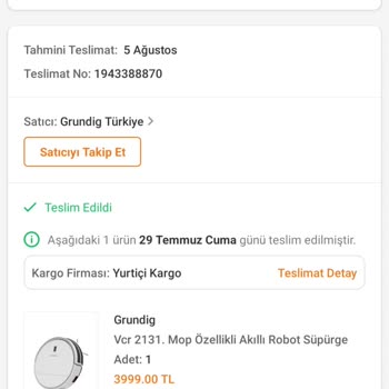 Grundig Kırmızı Işık Yanıp Sönüyor.