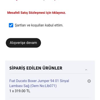 Tst Otomotiv Sipariş Verdiğim Parçayı Kargolanmadı Telefonlara Cevap Vermiyorlar