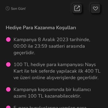 Nays 1. Yıl Kampanyası İadesini Vermiyor