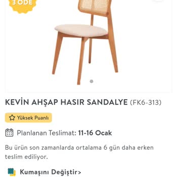 Vivense Kevin Sandalye Sipariş İptali