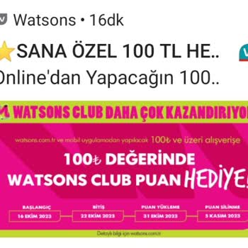 Watsons Kampanya Puanının Yatmaması