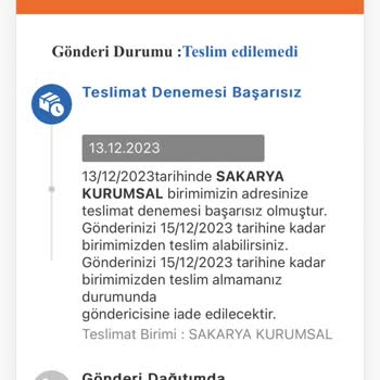 MNG Kargo Kargom Teslim Edilemedi