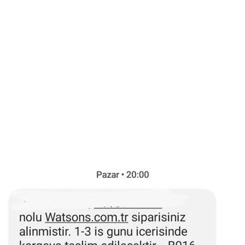 Watsons Eve Kargolanmayan Sipariş
