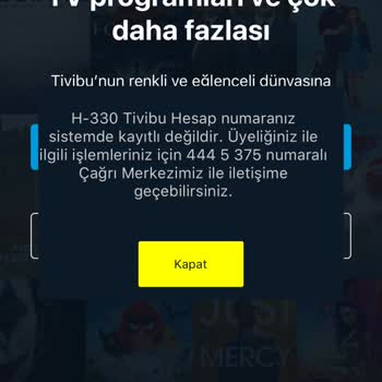 Tivibu Go Hesabıma Giremiyorum.