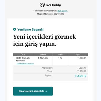 Godaddy Habersizce Para Çekti!