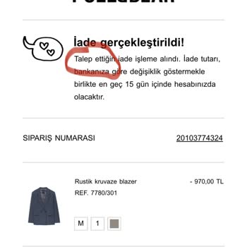 Pull & Bear Siparişimi Bilgim Olmadan İadeye Veriyor!