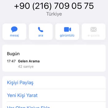 0216 709 05 75 Şüpheli Aramalar!