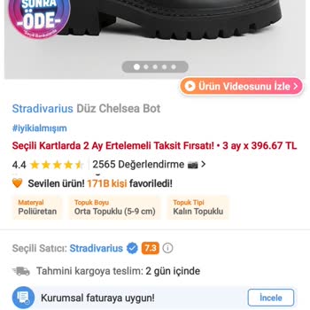 Stradivarius İndirimli Dönemde Sipariş Edilen Ürünün İptali Ve Fiyat Güncellemesi