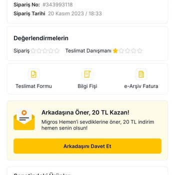 Migros Ücret İadesinin Yapılmaması