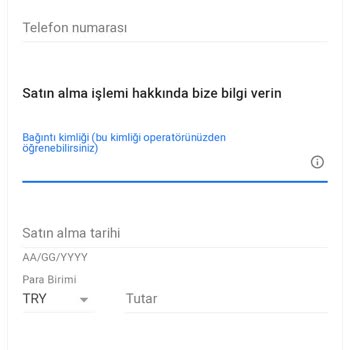 Google Play Form Doldurma Da Sıkıntı