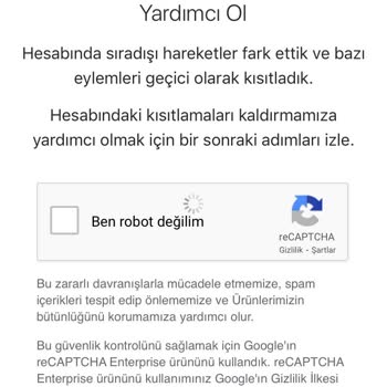 Instagram Geçici Kısıtlama