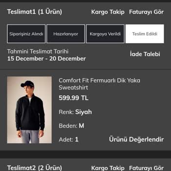 DeFacto'dan Verdiğim Siparişimin Yanlış Gelmesi