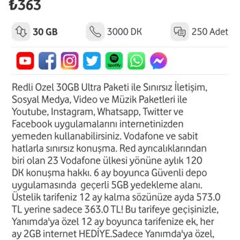 Vodafone Etik Olmayan Tarife Teklifleri