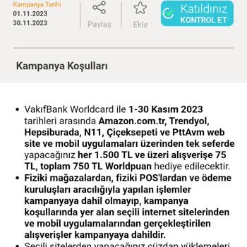 VakıfBank Kendi Düzenlediği Kampanyaya Uymuyor.