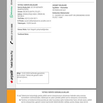 Arçelik Çamaşır Makinesi Sürekli Arıza Veriyor. Yeni Ürün Talebi