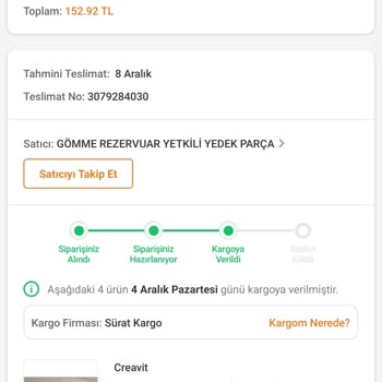Trendyol Ürün Kargo Şirketinde Bekletiliyor