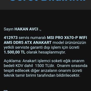 İncehesap Anakartı Bozduğumu İddia Ederek Garanti Dışı Bıraktılar