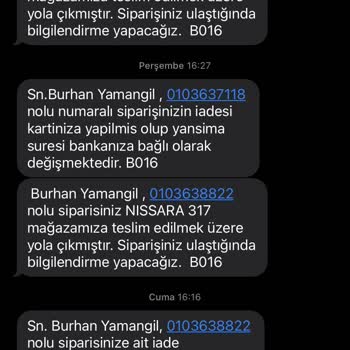 Watsons 36 Gündür Teslim Edilmeyen Ürün