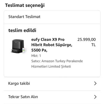 Amazon Eufy Clean X9 Pro Cihaz Yedek Parça