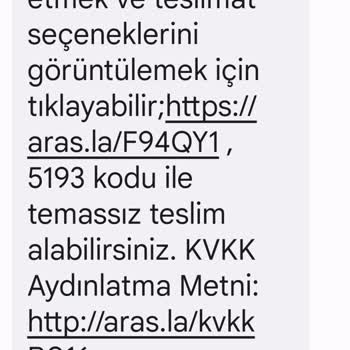 Aras Kargo Sipariş Verilmeyen Kargo