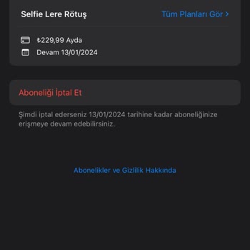 Facetune Abonelik Suresinde Para Çekilmesi