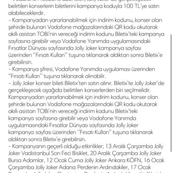 Biletix'in Açıklamasının Yanlış Olması