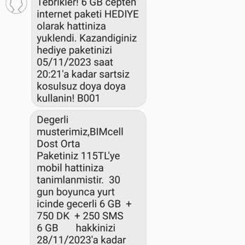 Bimcell Şüpheli Hareketler İstemsiz İşlemler