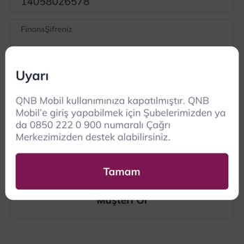 QNB Finansbank Hesabıma Giriş Yapamıyorum