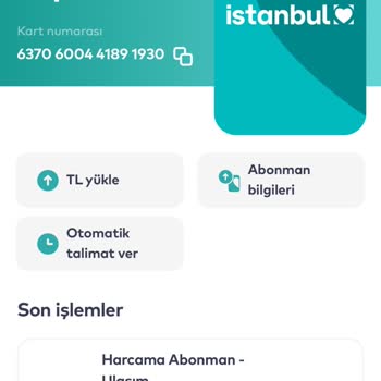BELBİM (İstanbulkart) İstanbul Karta Abonman Yükledim Ama Olmadı