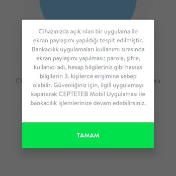 CepteTeb Mobil Bankacılığa Göremiyorum