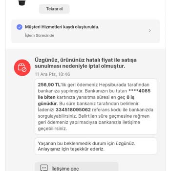 Hepsiburada Parası Ödenen Siparişin Habersizce Ve Haksız Yere İptali