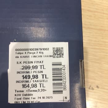 English Home Fiyat Etiketi Farkı Hk.