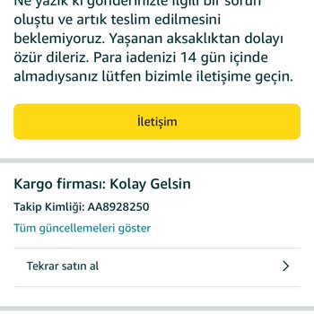 Amazon Almanya'dan Gönderilmeyen Ürün